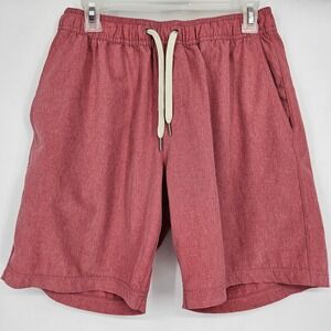 Fair Harbor Swim Trunks Mens Medium Board Shorts Red Lined Outdoor Summer